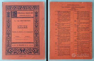 BEETHOVEN, TRATTATO DI STUDI MUSICALI, CA. 1930