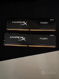 ram ddr4 2x4gb hyperx fury