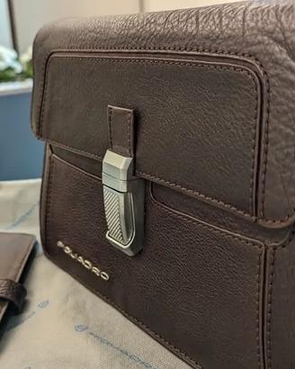 Borsa pochette Piquadro pelle marrone