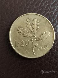 lire 20 moneta italia antica 
