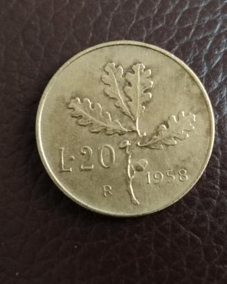lire 20 moneta italia antica 