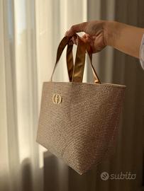 Tote bag Dior oro glitter 