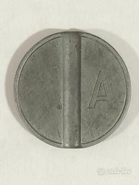 Gettone telefonico Stet Lettera "A" in zinco