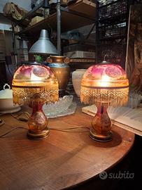 2x lampada da tavolo abatjour vetrk murano