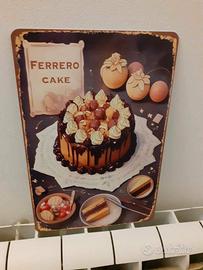 Insegna vintage in alluminio, dolci FERRERO Alba