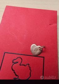 Ciondolo Dodo pomellato in oro rosa cuore