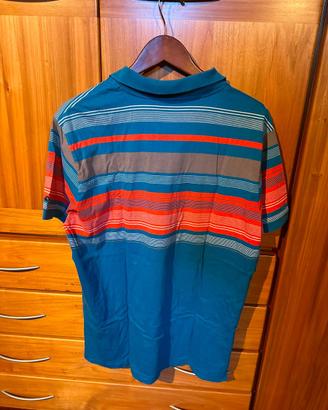 Polo Nike manica corta rossa e blu Tg XL