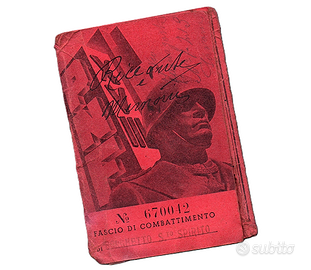 TESSERA MILITARE FASCIO COMBATTIMENTO BORGHETTO 23
