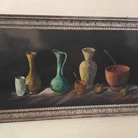Quadro natura morta con vasi – olio su tela