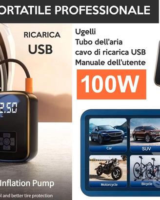 pompa professionale portatile wireless  100WATT