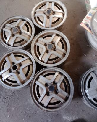 5  Cerchi in  lega  Cromodora Fiat Ritmo Targa Oro