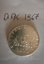 Iconica 500 lire argento qfds