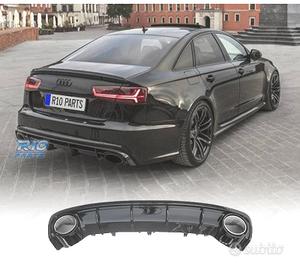 DIFFUSORE AUDI A6 S LINE 15-18 LOOK RS6 NERO LUCID