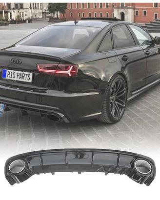 DIFFUSORE AUDI A6 S LINE 15-18 LOOK RS6 NERO LUCID