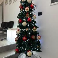 Albero di natale slim 180 cm con 500 led luci ball