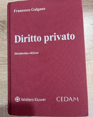 Diritto Privato – Francesco Galgano | 18ª Edizione
