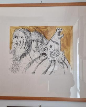 Litografia numerata Bruno Cassinari