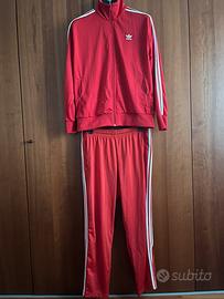 Tuta completa Adidas Tg XL rossa