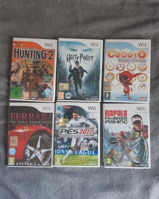 Lotto 6 Giochi Nintendo Wii Originali e Funzionant