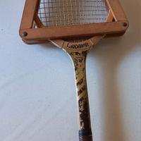 Racchetta tennis con morsetto in legno