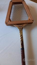 Racchetta tennis con morsetto in legno