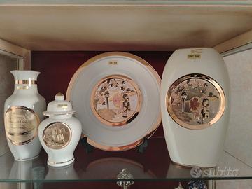 Set Porcellane con fi d'oro 