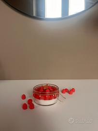 Candela in cera di soia panna e lamponi 🍓🍦