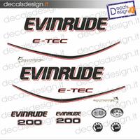 kit adesivi motor evinrude e-tec 200 225 -300 cv