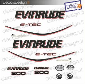 kit adesivi motor evinrude e-tec 200 225 -300 cv