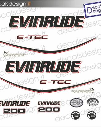 kit adesivi motor evinrude e-tec 200 225 -300 cv