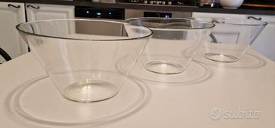 3 ciotole vetro Ikea