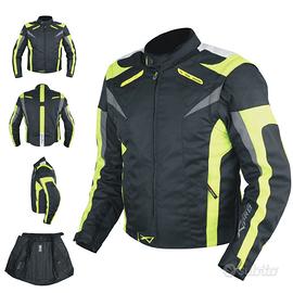 Giacca moto taglia L colore fluo