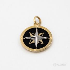 Ciondolo in oro giallo 9 kt “Rosa dei venti” S.8