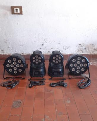 Effetti luce led coppia teste mobili dj karaoke