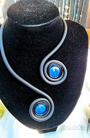 Collana Lunga Realizzata a Mano in Alluminio