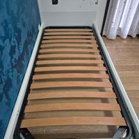 testiera letto singolo compreso di doghe in legno
