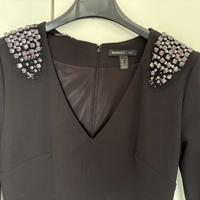 Tubino nero Mango con decorazioni con cristalli