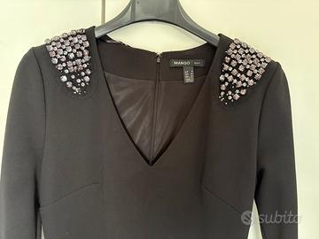 Tubino nero Mango con decorazioni con cristalli