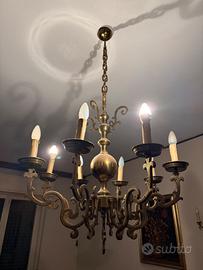 Lampadario in ottone