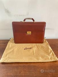Cartella borsa 24 ore in vera pelle marrone Lark