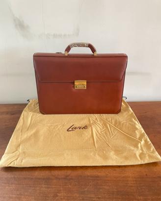 Cartella borsa 24 ore in vera pelle marrone Lark