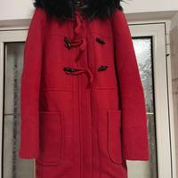 Cappotto montgomery color rosso motivi 50% lana