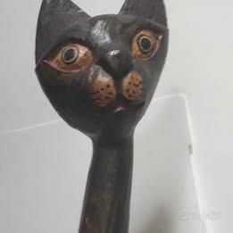 Gatto in legno - Porta CD/DVD