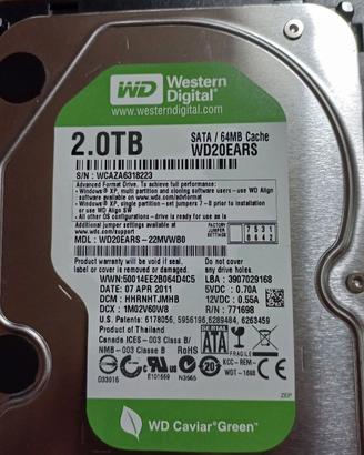 Hard Disk  3,5"  SATA 2Tb-1,5Tb-1Tb-500Gb