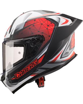 Casco Integrale CABERG Roxter KISO rosso bianco