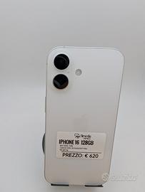 IPHONE 16 128 GB bianco usato garanzia 