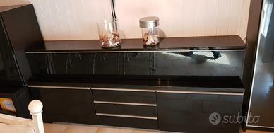 Mobili da soggiorno, componibili, ikea nero lucido