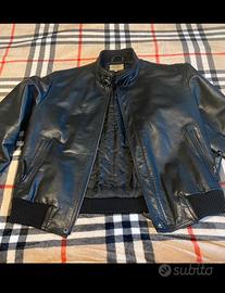 Vera pelle bomber nero uomo Conbipel tg. 52