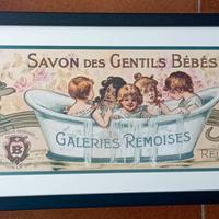 stampe vintage Savon Bebè in cornice 40x20 