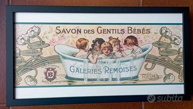 stampe vintage Savon Bebè in cornice 40x20 